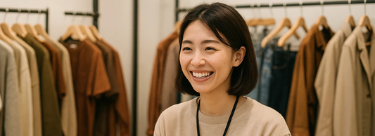 新人店長が店舗で売場を運営している様子